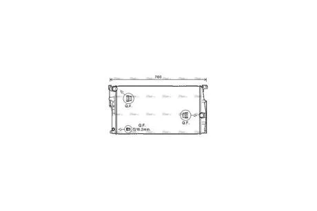 Радиатор охлаждения двигателя BMW 3 (F30) (12-18) 8AT (BW2453) AVA AVA COOLING 'BW2453