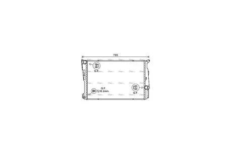 Радиатор охлаждения двигателя BMW X3 F25 (11-17) (BW2546) AVA AVA COOLING 'BW2546