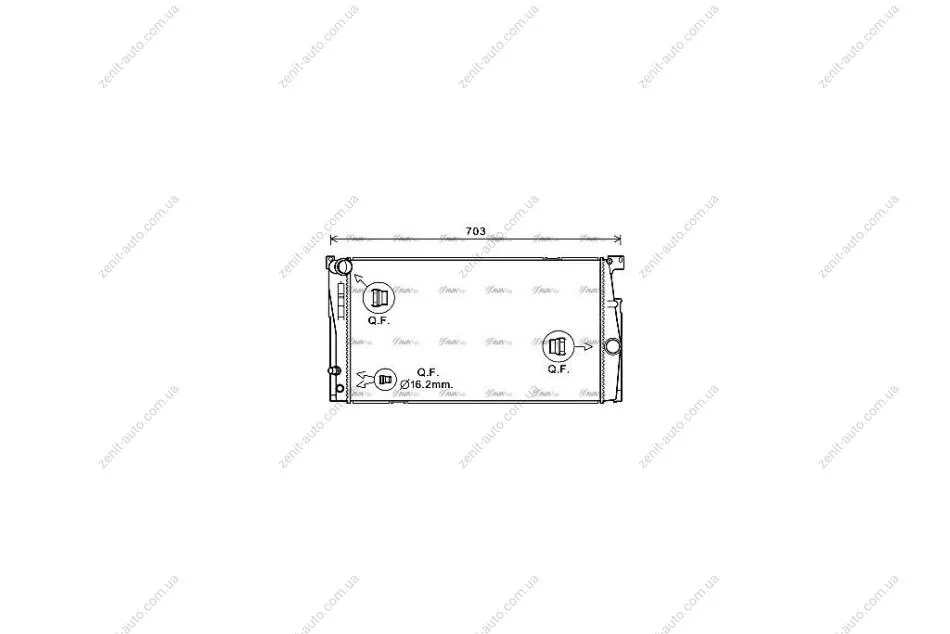Радиатор охлаждения двигателя BMW 5 F10 (10-17) 1.6i, 2.0i (BW2549) AVA AVA COOLING 'BW2549 (фото 1)