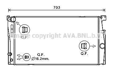 Радиатор охлаждения двигателя BMW 5 F10 (10-17) 1.6i, 2.0i AVA COOLING 'BW2549