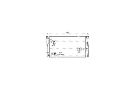 Радиатор охлаждения двигателя BMW 5 F10 (10-17) 1.6i, 2.0i (BW2549) AVA AVA COOLING 'BW2549
