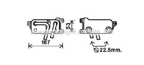 Радиатор масляный КПП BMW 5 E60 (04-), 7 E65 (02-) AVA AVA COOLING 'BW3401