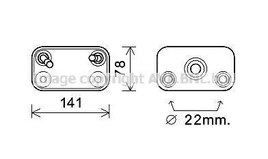 Радиатор масляный КПП X5 E53 (00-) AVA AVA COOLING 'BW3406