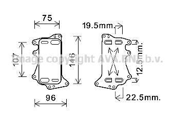 Радиатор масляный КПП BMW 3 F30 (12-), 5 F10 (10-), 7 F01 (09-), X3 F25 (11-), X5 F15 (14-) 3.0D AVA AVA COOLING 'BW3556