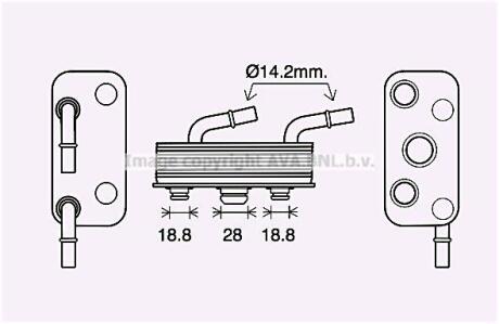Радиатор масляный КПП BMW 3 E46 (98-) AVA AVA COOLING 'BW3559