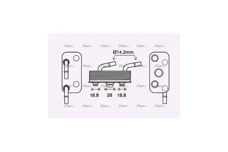 Радіатор масляний КПП BMW 3 E46 (98-) (BW3559) AVA AVA COOLING 'BW3559