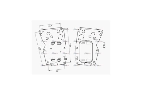Радіатор масляний BMW 1 F20 (11-), 3 E90, F30 (05-), 5 F10 (10-) N47/B47 2.0D AVA AVA COOLING 'BW3625
