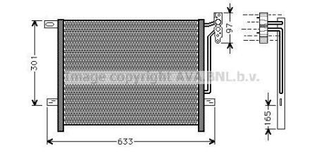Радіатор кондиціонера BMW 3 E46 (98-) AVA AVA COOLING 'BW5203