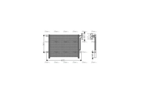 Радіатор кондиціонера BMW 3 E46 (98-) (BW5203) AVA AVA COOLING 'BW5203