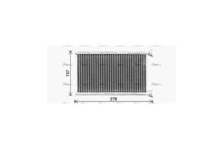 Радиатор отопителя салона BMW 1 (11-), 3 (12-) AVA AVA COOLING 'BW6615