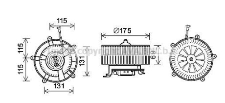 Вентилятор отопителя салона BMW 7 (E65) (01-) AVA AVA COOLING 'BW8478