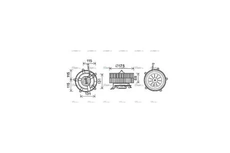 Вентилятор отопителя салона BMW 7 (E65) (01-) (BW8478) AVA AVA COOLING 'BW8478