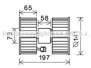 Вентилятор отопителя салона BMW X3 (E83) (03-11) AVA AVA COOLING 'BW8483