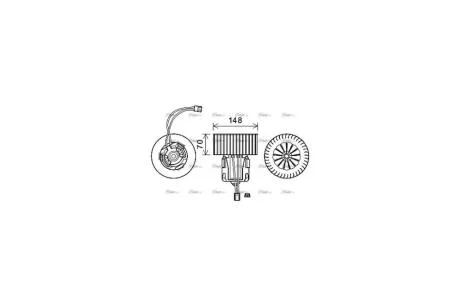 Вентилятор обігрівача салону BMW 5 F10 (09-), 7 F01 (08-) AVA AVA COOLING BW8539