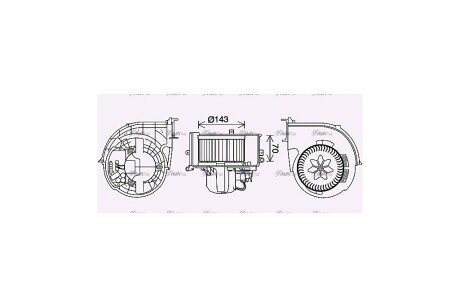 Вентилятор отопителя салона BMW X5 (E70) (06-), X6 (E71) (08-) AVA AVA COOLING 'BW8574