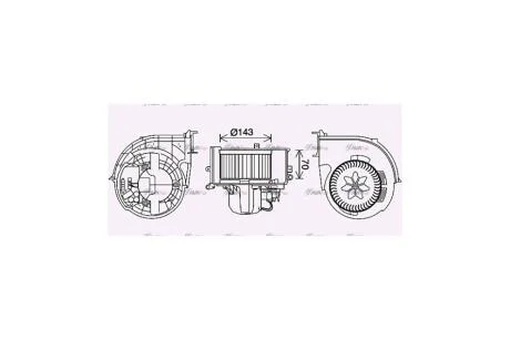 Вентилятор отопителя салона BMW X5 (E70) (06-), X6 (E71) (08-) (BW8574) AVA AVA COOLING 'BW8574