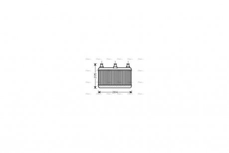 Радіатор обігрівача салону BMW 5e60 02>10 AVA AVA COOLING BWA6341