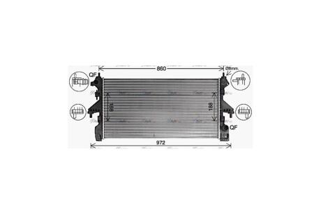 Радіатор охолодження двигуна Citroën Jumper/Peugeot Boxer (15-23) 2.0 BlueHDI AVA AVA COOLING 'CN2322