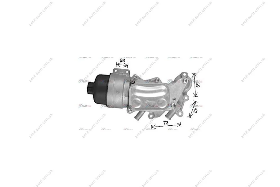 Радіатор масляний (с корпусом) Citroen C4 (08-)/Peugeot 308 (08-)/Mini Cooper (07-) 1.6THP (CN3337H) AVA AVA COOLING 'CN3337H (фото 1)