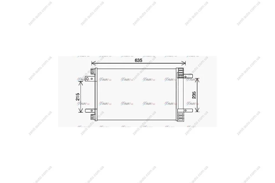 Радіатор кондиціонера Citroen Berlingo (19-)/Peugeot Partner (19-)/Fiat Doblo (23-)/Opel Combo (19-) (CN5311D) AVA AVA COOLING 'CN5311D (фото 1)