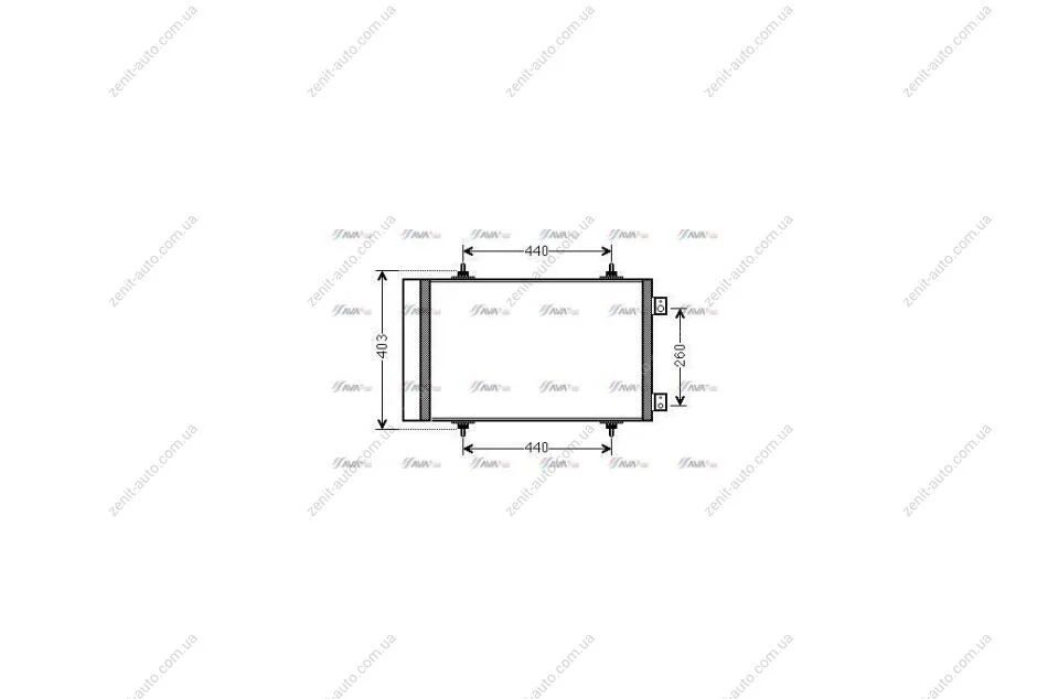 Радіатор кондиціонера PSA Jumpy Expert II 1,6d 2,0d AVA AVA COOLING CNA5263D (фото 1)