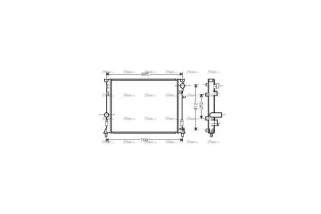 Радіатор охолодження двигуна Chrysler 300C (05-, 11-) MT/AT (CR2097) AVA AVA COOLING 'CR2097