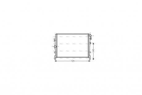 Радіатор охолодження двигуна Dodge Journey 09> AVA AVA COOLING CR2105
