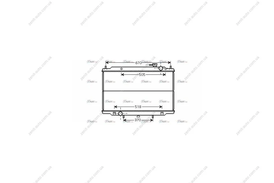 Радіатор охолодження двигуна Nissan Navara (D22) (97-) (DN2266) AVA AVA COOLING 'DN2266 (фото 1)