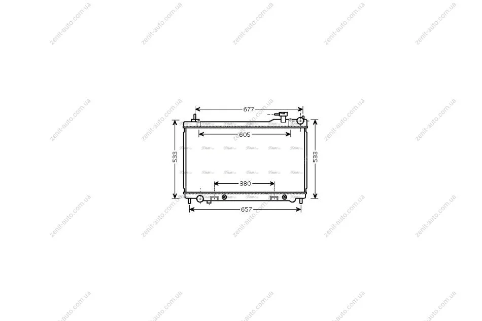 Радіатор охолодження двигуна Infinity FX35 03>08 AC+/- AVA AVA COOLING DN2304 (фото 1)