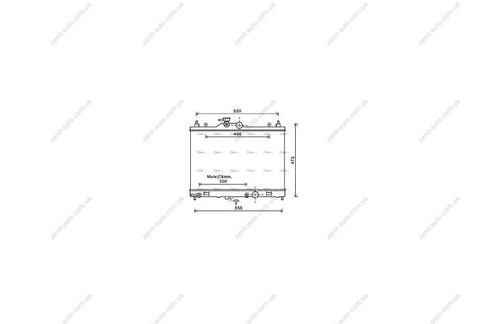 Радіатор охолодження двигуна Nissan Tiida (04-) AT (DN2375) AVA AVA COOLING 'DN2375 (фото 1)