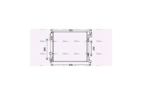 Радиатор охлаждения двигателя Nissan X-Trail (14-)/Renault Koleos (16-) 1.6-2.0 Dci (DN2444) AVA AVA COOLING 'DN2444