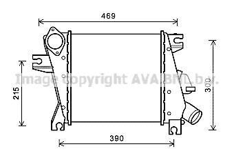 Інтеркулер Nissan X-Trail T30 (01-) 2.2DCi АКПП AVA AVA COOLING 'DN4411