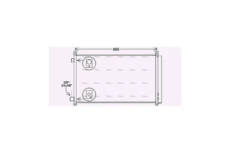 Радиатор кондиционера Nissan X-trail 2,0i 2,5i 14>, Renault Koleos 2,5i 15> AVA AVA COOLING DN5456D
