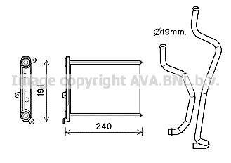 Радиатор отопителя салона Nissan Juke (11-19) 1.6i, Leaf (11-17) AVA COOLING 'DN6417