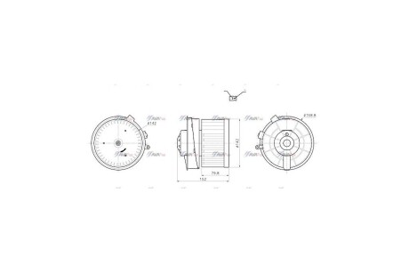 Вентилятор отопителя салона Nissan Qashqai I (07-13) AVA COOLING 'DN8486