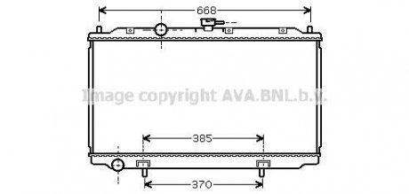 Радиатор охлаждения двигателя Nissan Almera N16 (01-), Primera P12 (00-) MT AVA COOLING 'DNA2215