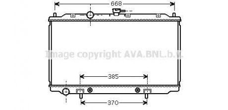 Радиатор охлаждения двигателя Nissan Primera (02-08) 1,8i AT, Primera (00-06) 1,8i AT AVA AVA COOLING 'DNA2218