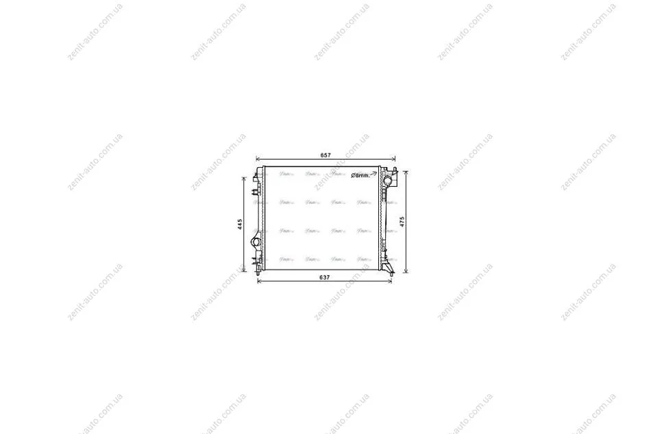 Радиатор охлаждения двигателя Nissan Qashqai (13-) 1,5d 2,0i, Renault Kadjar 1,5d (15-) MT (DNA2421) AVA AVA COOLING 'DNA2421 (фото 1)
