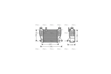 Інтеркулер Renault Clio (06-), Modus (05-)/Nissan Note (04-), Juke (11-) 1.2i, 1.5 dCi AVA AVA COOLING 'DNA4356