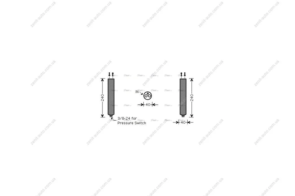 Осушитель кондиционера Nissan X-Trail 2,0i 01>08 08>, FX 35 08> AVA AVA COOLING DND267 (фото 1)