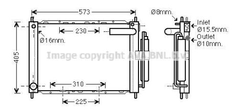 Радіатор охолодження двигуна Nissan Micra (03-), Note (06-) AVA AVA COOLING 'DNM370