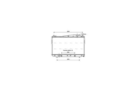 Радиатор охлаждения двигателя Chevrolet Epica (06-) 2.0i, 2.5i AVA AVA COOLING DW2135