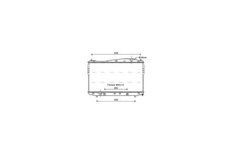 Радіатор охолодження двигуна Chevrolet Epica (06-) 2.0i, 2.5i AVA AVA COOLING DW2135