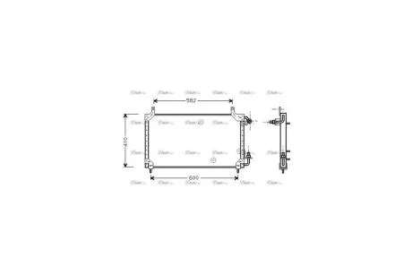 Радіатор кондиціонера Нексія (пр-во NISSENS) AVA AVA COOLING 'DW5006