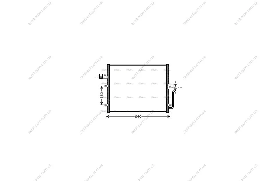 Радиатор кондиционера SsangYong Action (06-), Kyron (05-) AVA AVA COOLING DW5082 (фото 1)