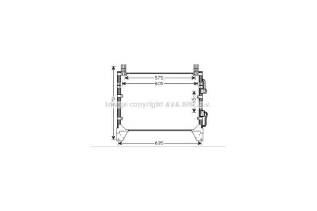 Радиатор кондиционера SsangYong Rexton (02-) 2.7 XDi AVA AVA COOLING 'DW5142