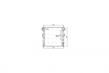 Радіатор охолодження двигуна SsangYong Kyron 2,0d 2,7d AT 05> AVA AVA COOLING DWA2105