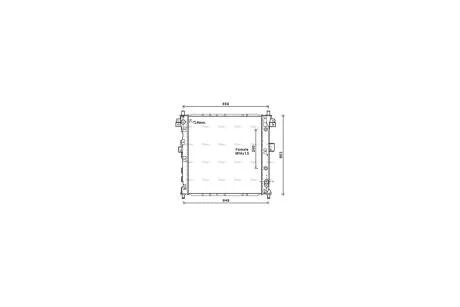 Радиатор охлаждения двигателя SsangYong Kyron 2,0d 2,7d AT 05> AVA AVA COOLING DWA2105