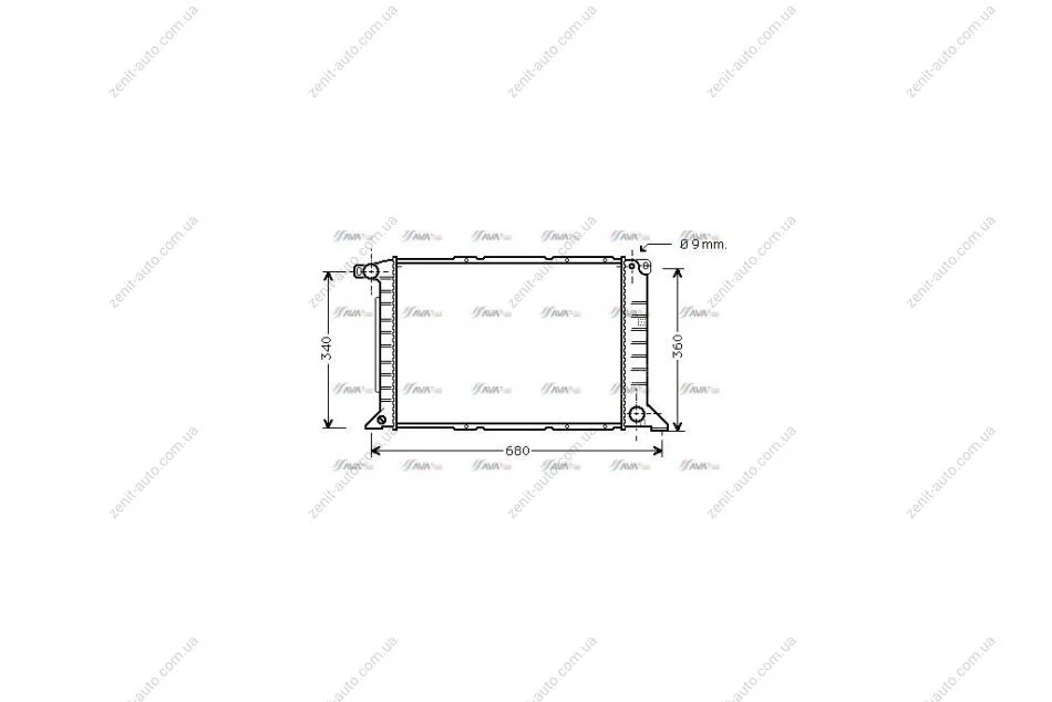 Радиатор охлаждения двигателя Ford Tranzit (96-02) 2,5d (FD2261) AVA AVA COOLING 'FD2261 (фото 1)
