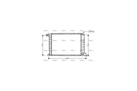 Радиатор охлаждения двигателя Ford Tranzit (96-02) 2,5d (FD2261) AVA AVA COOLING 'FD2261